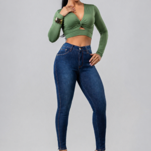 Calça Jeans Modeladora Premium Cintura Alta – Efeito Empina Bumbum